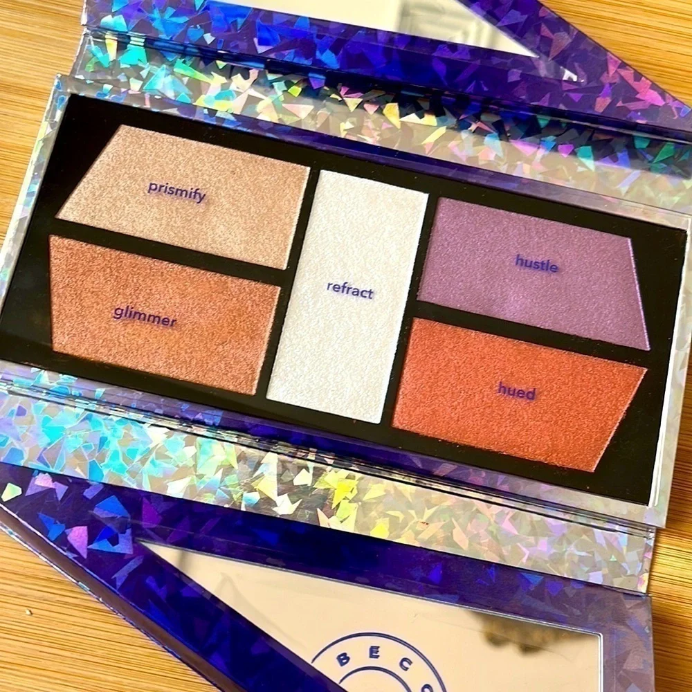 Brand New BECCA X Barbie Ferreira Prismatica Face & Eye Palette Highlight Blush